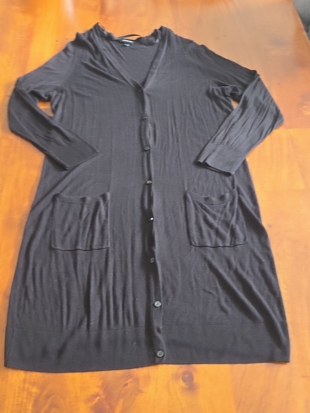 torrid Black Longline Button-Front Cardigan with Pockets Size 2X